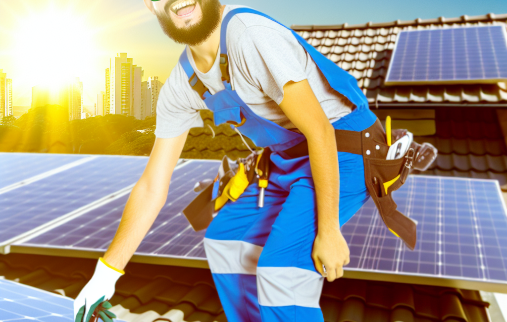 instalação de painel solar