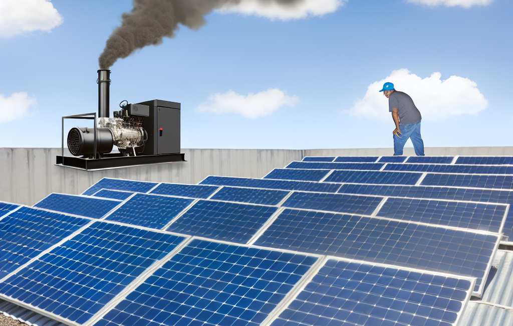 energia solar ou diesel