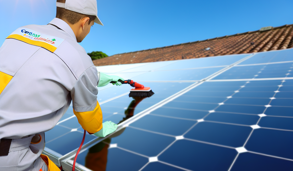 limpeza de painéis solares