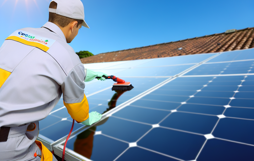 limpeza de painéis solares