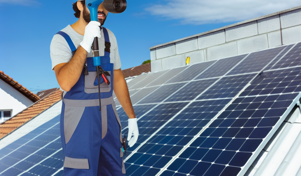 manutenção de painel solar