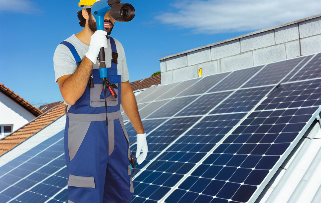 manutenção de painel solar