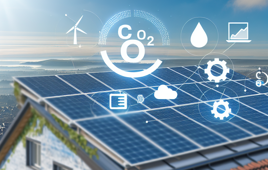 redução de CO₂ solar