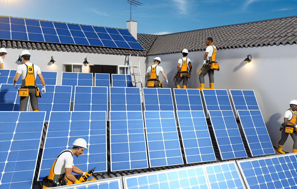 sistema solar montagem